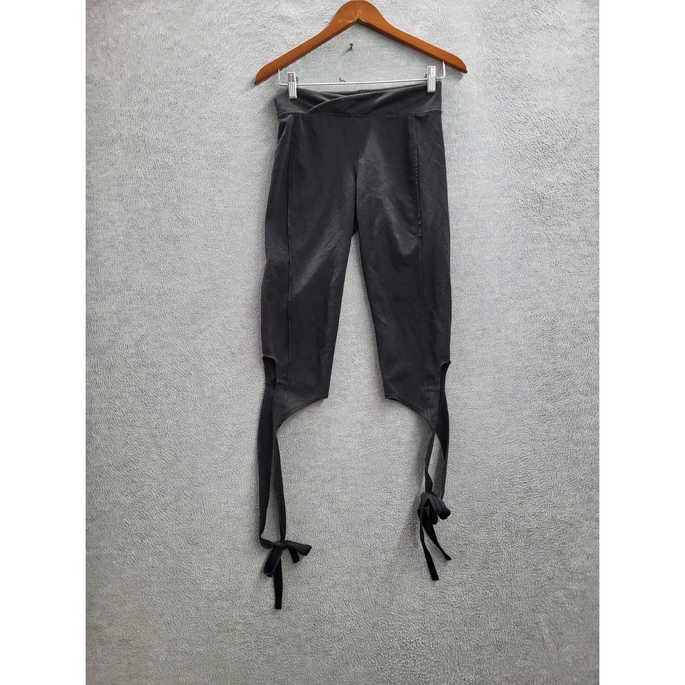 FP Movement Women Activewear Pants S/P Black Turn Out Legging Tie Crop